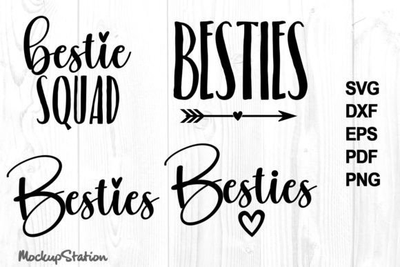 Besties SVG Bundle Bestie Squad