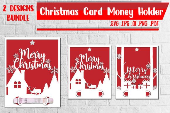 Christmas Card Money Holder 9-10 Svg Eps