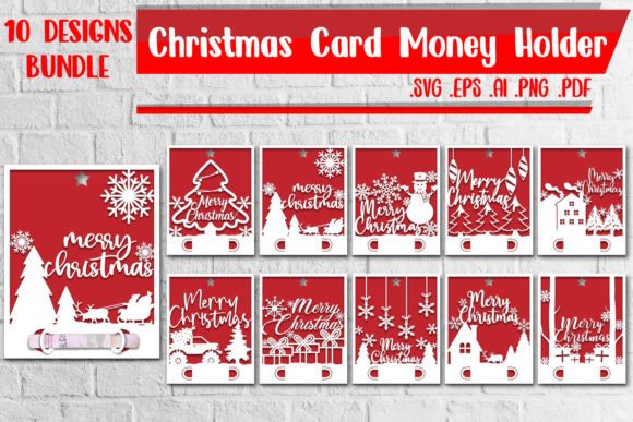 Christmas Card Money Holder Bundle - SVG