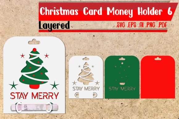 Christmas Card Money Holder Layered 6