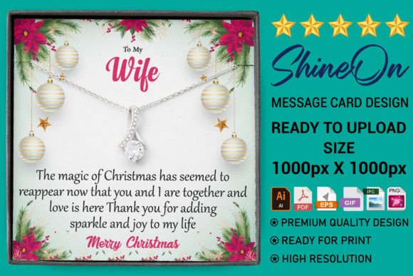 Christmas Day Message Card Design: Graphics and Print Templates