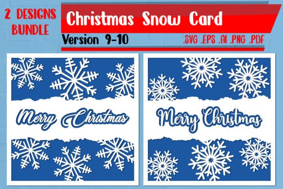 Christmas Snow Card 9-10 Svg Eps Ai Png