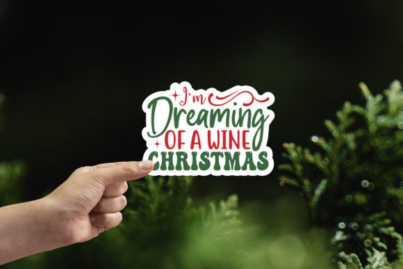 I’m Dreaming of a Wine Christmas Sticker Graphics