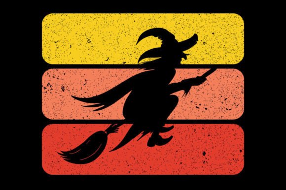 Retro Vintage Sunset Halloween Graphics & Print Templates