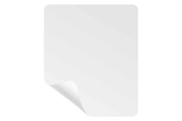 White Label with Peel Corner. Realistic